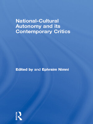 cover image of National-Cultural Autonomy and its Contemporary Critics